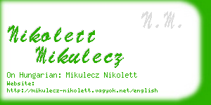 nikolett mikulecz business card